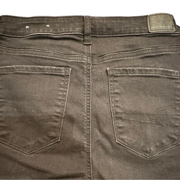 American Eagle Hi Rise Jegging Womens Size 10 (30 x 27.5) Distressed Black Jeans - Picture 4 of 9